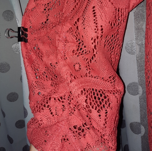 Simonton Ruched Lace Top M - Picture 7 of 9